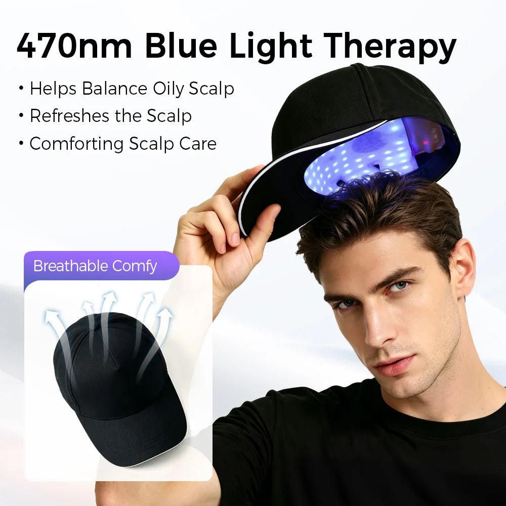 Redlumis Pro 210 — Red Light Therapy Hair Growth Cap |  210 LEDs | 470nm + 630nm + Infrared