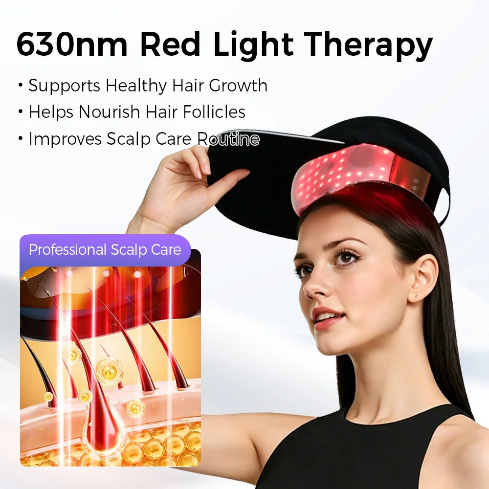 Redlumis Pro 210 — Red Light Therapy Hair Growth Cap |  210 LEDs | 470nm + 630nm + Infrared